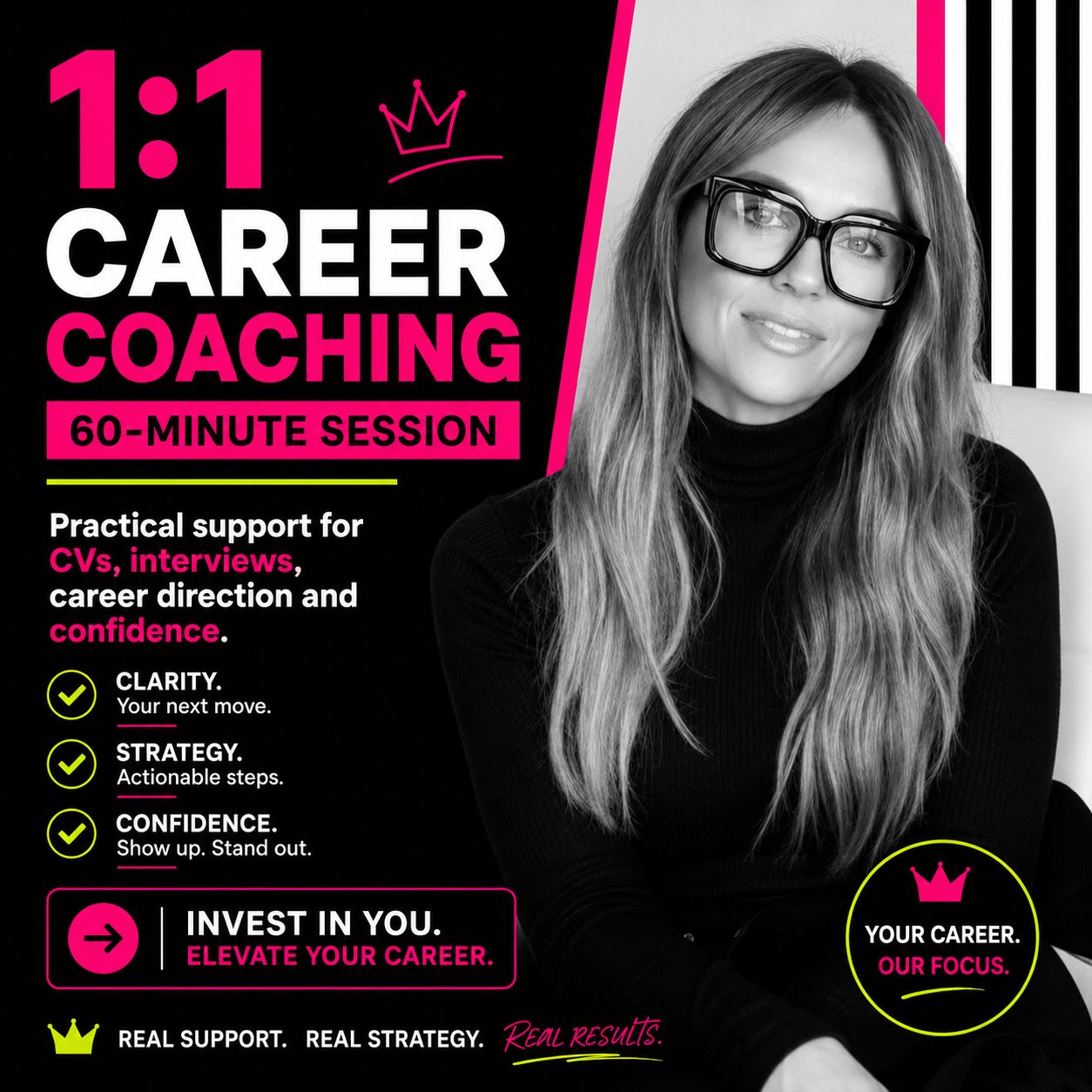 1:1 Career Coaching, 60-minute session